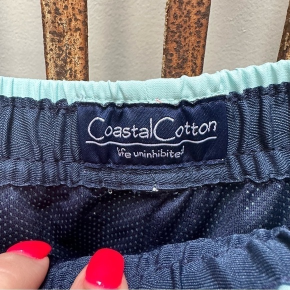 Coastal Cotton‎ Swimsuit Bathing Suit Beach Tropical Seafoam Green Men's LG - Picture 5 of 5